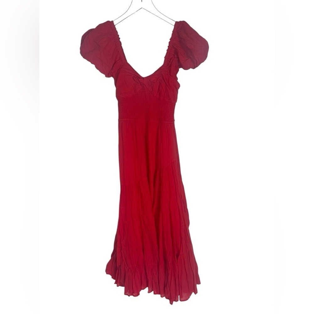 NEW Free People sundrenched short sleeve maxi dress S B1788 - Picture 3 of 4